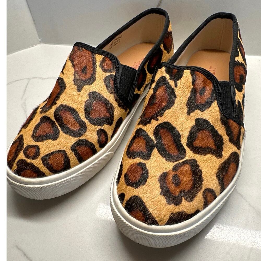 J. Crew Factory Leopard Print Slip-On Sneakers - Brown & Black